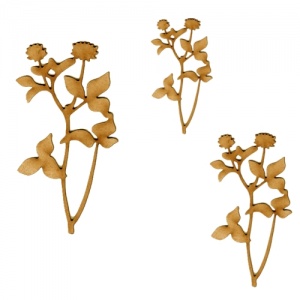 Wildflower Wood Shape for altered art and craft projects